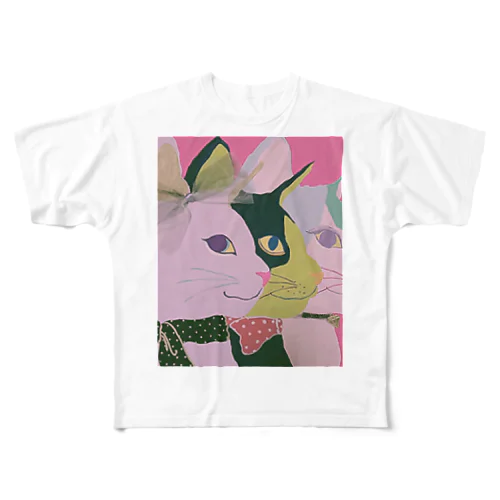 にゃんご3姉妹 All-Over Print T-Shirt