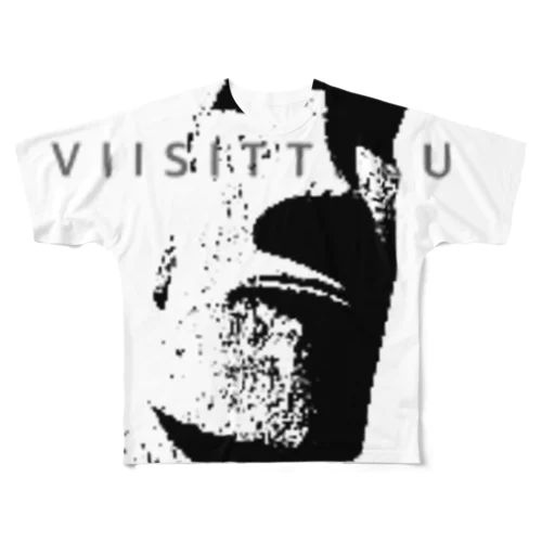 モアイ All-Over Print T-Shirt