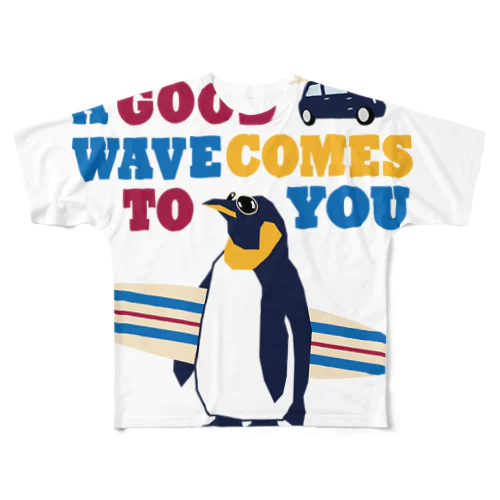 ペンギンサーファー All-Over Print T-Shirt