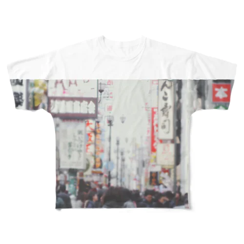 osaka dotonbori フルグラフィックTシャツ