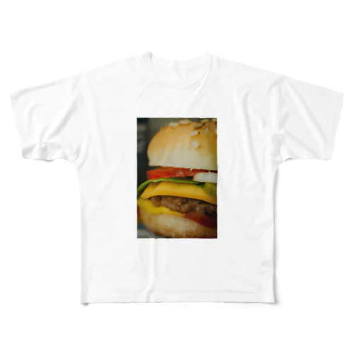 ハンバーガー フルグラフィックTシャツ