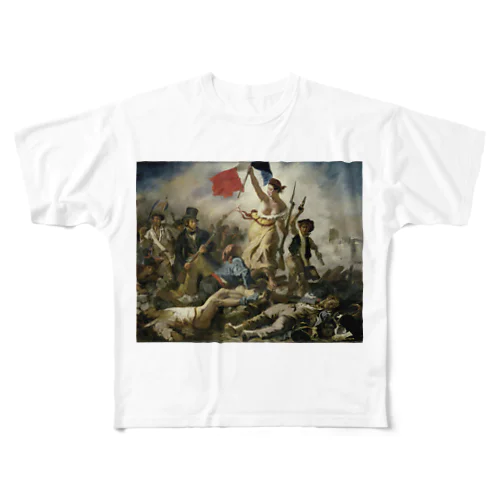 民衆を導く自由の女神 / ウジェーヌ・ドラクロワ(La Liberte guidant le peuple 1830) フルグラフィックTシャツ