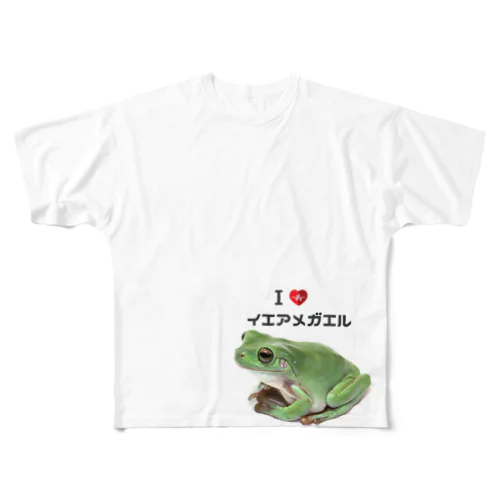 カエル フルグラフィックTシャツ