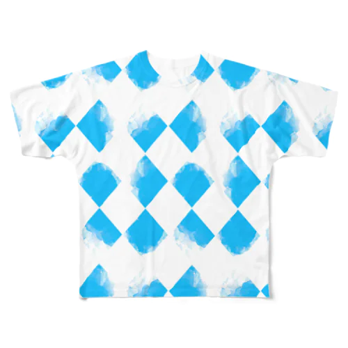 青ちょきちょき All-Over Print T-Shirt