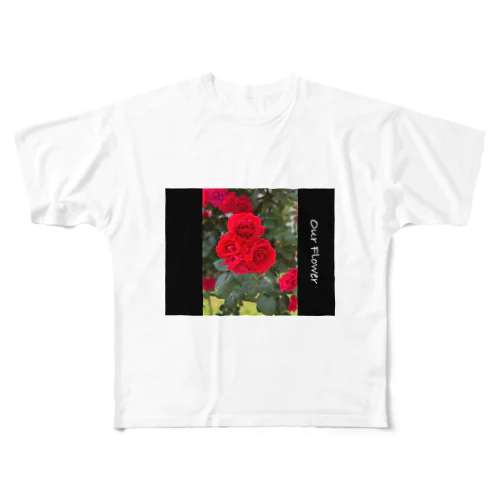 Our Flower フルグラフィックTシャツ