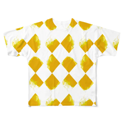 黄ちょきちょき All-Over Print T-Shirt