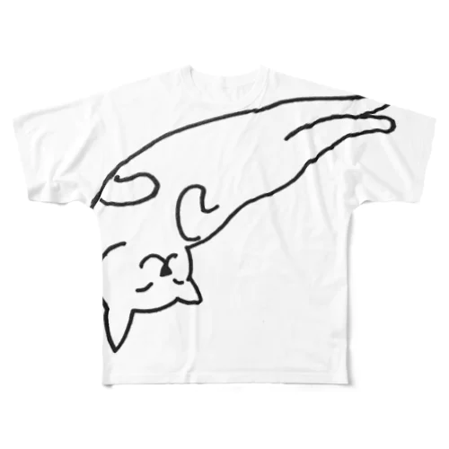 ゆる猫　ゆるる All-Over Print T-Shirt