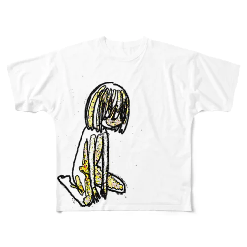 すわる All-Over Print T-Shirt