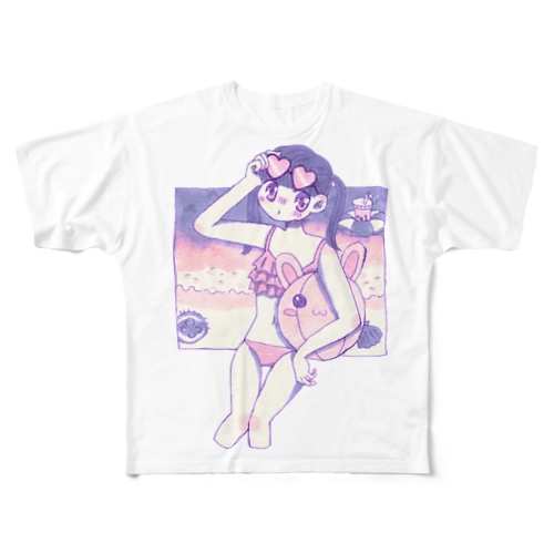 ゆめかわマリン All-Over Print T-Shirt