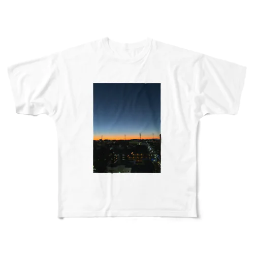 行徳の朝日 All-Over Print T-Shirt