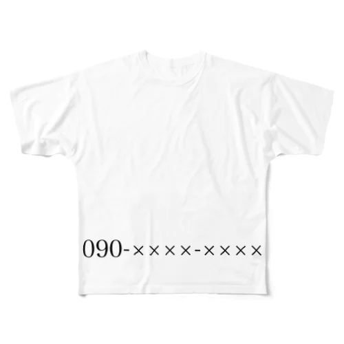 090-××××-×××× フルグラフィックTシャツ