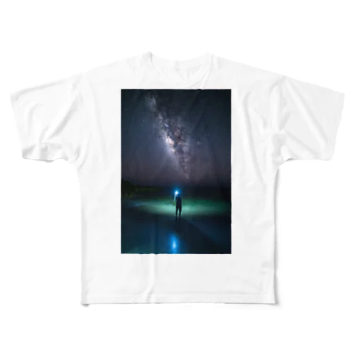 ライトペイントアート （stargazer） All-Over Print T-Shirt