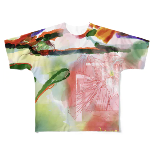 Flowers in OZE All-Over Print T-Shirt