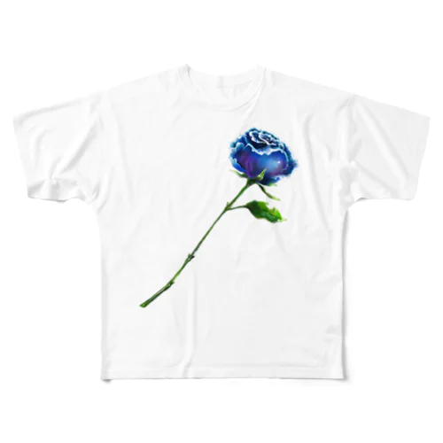 呪いの召喚獣シリーズ(青薔薇1輪) フルグラフィックTシャツ