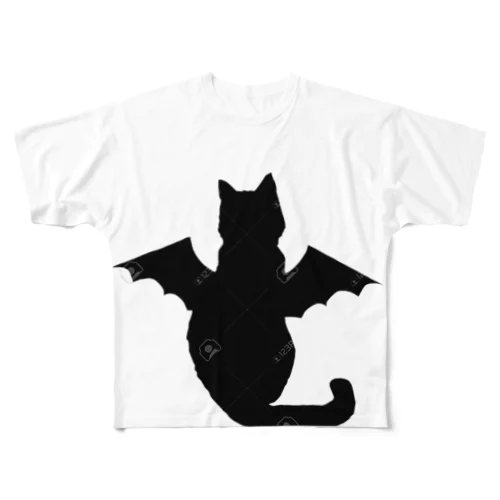 Cat(bat) 풀그래픽 티셔츠