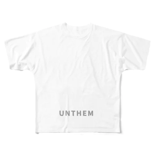 Un .t back logo フルグラフィックTシャツ