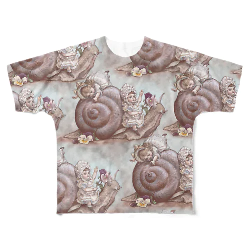 進撃のかたつむり All-Over Print T-Shirt