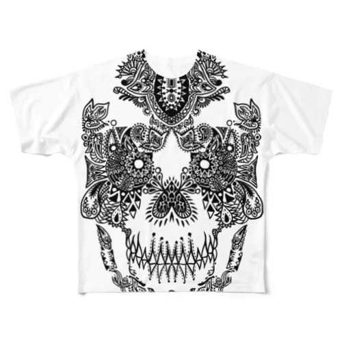 Skulltribal フルグラフィックTシャツ