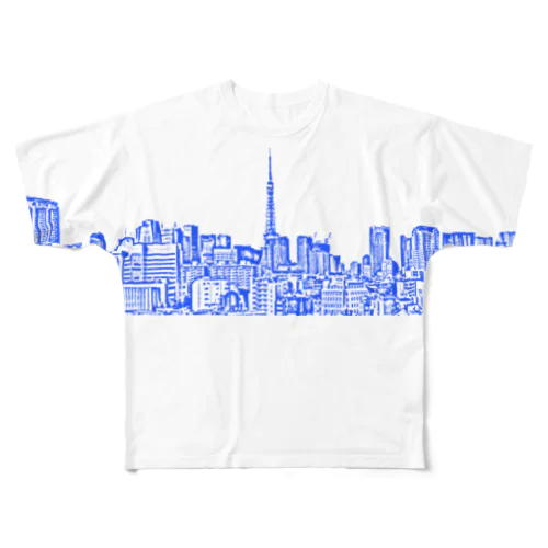 Tokyo Sight All-Over Print T-Shirt