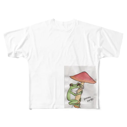 タマゴダケラブなアマガエル All-Over Print T-Shirt