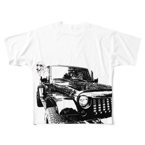 親友と自家用車 All-Over Print T-Shirt