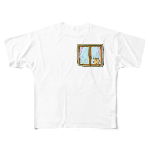 まどべのおおかみくん フルグラフィックTシャツ