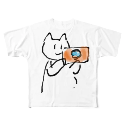 カメラニャン フルグラフィックTシャツ