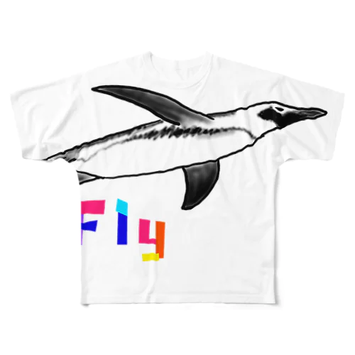 ペンギンfly All-Over Print T-Shirt