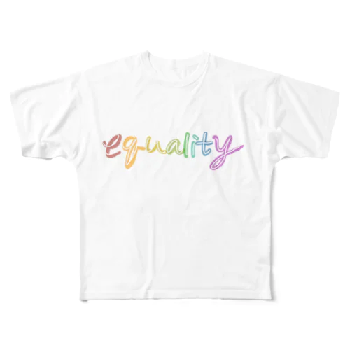 equality フルグラフィックTシャツ