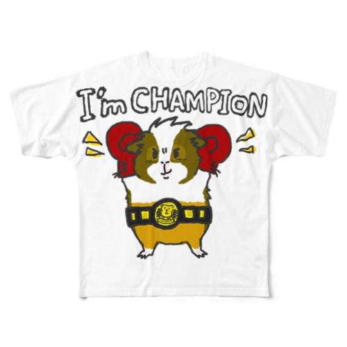 ミニマム級チャンピオン モルモット All-Over Print T-Shirt