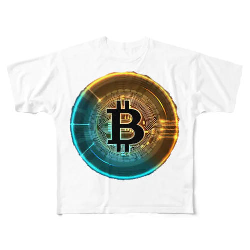 Bitcoin ビットコイン BTC  All-Over Print T-Shirt