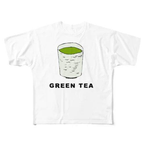 ジャパニーズスピリッツデザイン「緑茶」 フルグラフィックTシャツ