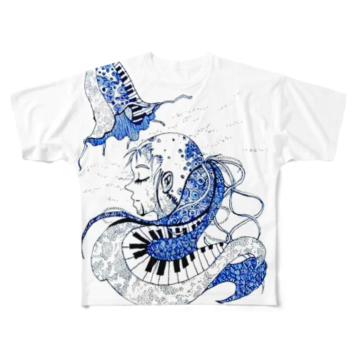 蜜 All-Over Print T-Shirt