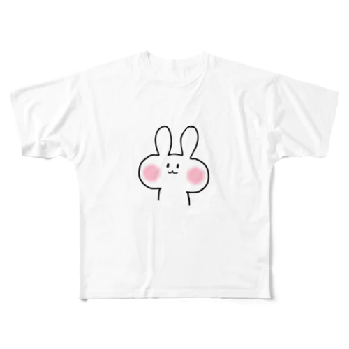 たぶんうさぎ フルグラフィックTシャツ