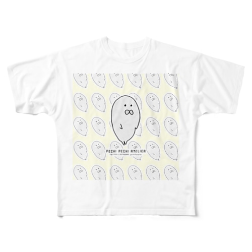 あざらしがいっぱい(黄色Ver.) All-Over Print T-Shirt
