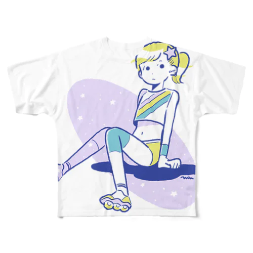 skater girl フルグラフィックTシャツ