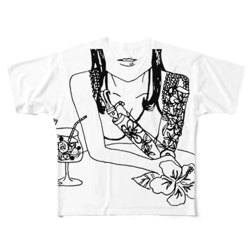 Shoulder prosthesis 〜summer girl〜 フルグラフィックTシャツ