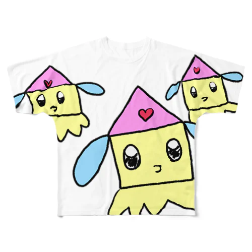 3びきのふれあいわんちゃんドリーム All-Over Print T-Shirt