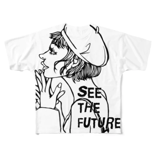 SEE THE FUTURE. フルグラフィックTシャツ