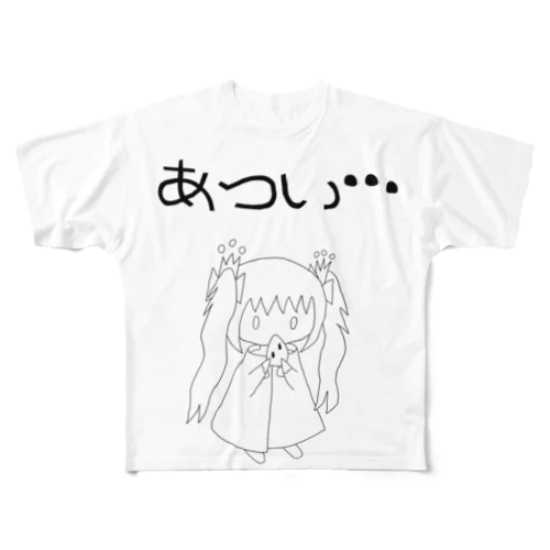 ゆるゆるゆぅちゃん すいかおいしいね フルグラフィックTシャツ