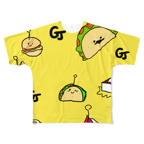 Taco  and friends フルグラフィックTシャツ