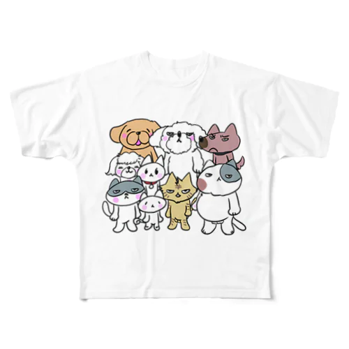 ノラども フルグラフィックTシャツ