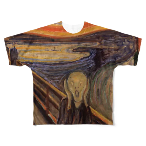ムンク / 叫び / The Scream / Edvard Munch /1893 フルグラフィックTシャツ