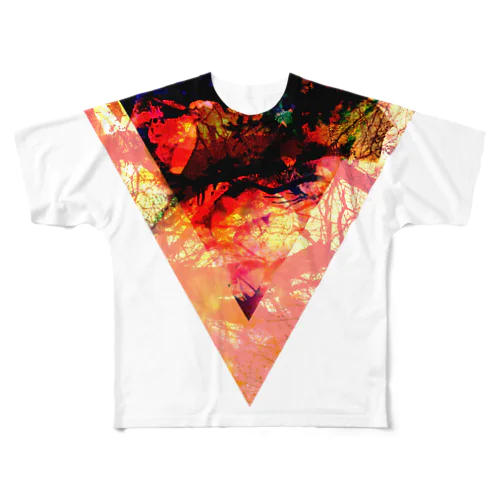 ▼3【逆三角形の穴】 All-Over Print T-Shirt