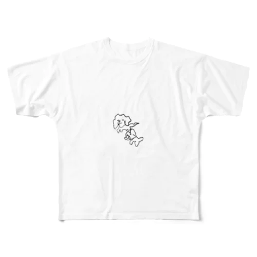 俺の犬２匹Tシャツ All-Over Print T-Shirt