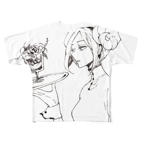 架空パフェ庵[夢喰の羊] All-Over Print T-Shirt