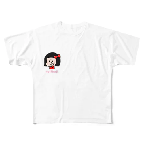 ほじほじシリーズ『黒髪女の子』 All-Over Print T-Shirt