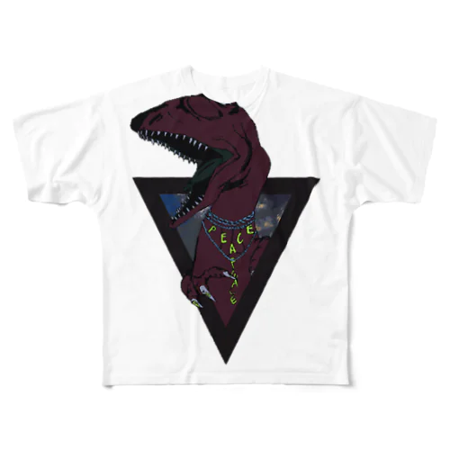 蓄光 恐竜(scary  monster) フルグラフィックTシャツ