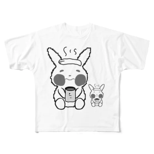 オチャサギ フルグラフィックTシャツ