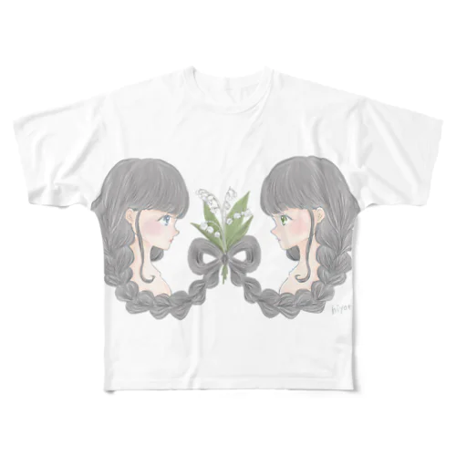 君影草 フルグラフィックTシャツ